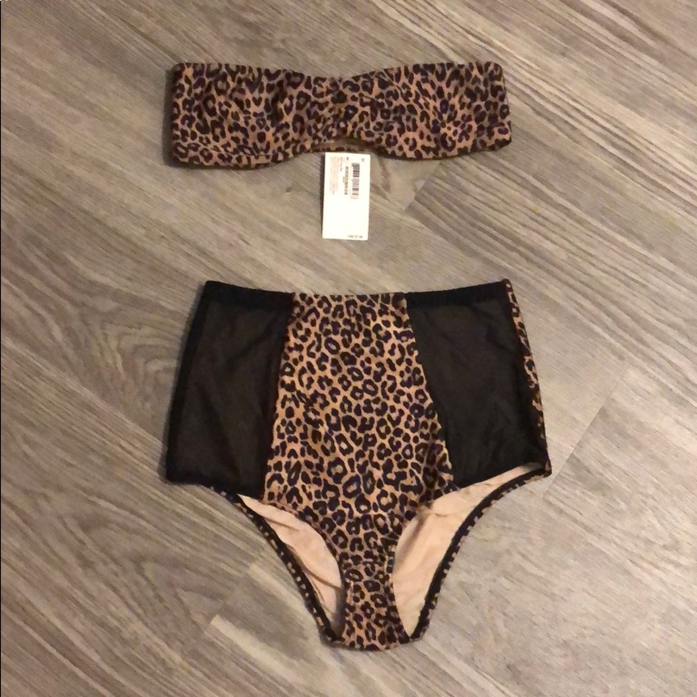 American Apparel Cheetah Print Swim Set